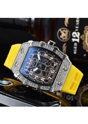 Mens Luxury Top Brand Watch Men Sports Wristwatches Chronograph Quartz Watches Male Tonneau Watch Hombre Relogio Masculino