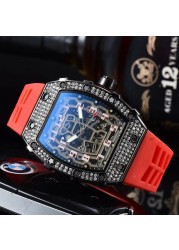 Mens Luxury Top Brand Watch Men Sports Wristwatches Chronograph Quartz Watches Male Tonneau Watch Hombre Relogio Masculino