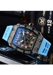 Mens Luxury Top Brand Watch Men Sports Wristwatches Chronograph Quartz Watches Male Tonneau Watch Hombre Relogio Masculino