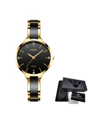 NIBOSI Women's Wrist Watch Ceramic Wristwatches Ladies Creative Watch for Women Female Clock Relogio Feminino Montre Femme