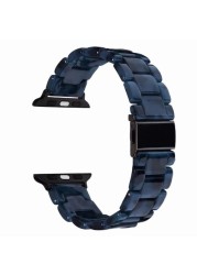 Replacement Resin Tortoise Shell Lines Watch Strap Bracelet For Apple Watch Series 5/4/3/2/1 42mm 44mm 38 and 40mm Leopard Print