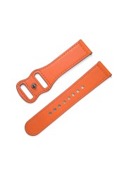 Sexingshow Men Watch Strap Shiny Skin Design Cowhide Watch Strap Genuine Leather Watchband 22mm Bracelet for Men Wrist Band