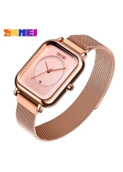 Skmei Women's Watch With Crystal Inlay Stainless Steel Band Wristwatch With Quartz Watch 9207