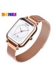 Skmei Women's Watch With Crystal Inlay Stainless Steel Band Wristwatch With Quartz Watch 9207