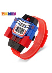 SKMEI 1095 Children's Wristwatch Kids Boy Detachable Digital Watch Robot Deformation Toy