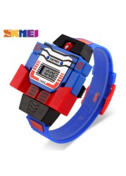 SKMEI 1095 Children's Wristwatch Kids Boy Detachable Digital Watch Robot Deformation Toy