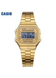 Casio Watch Gold Watch Men Top Brand Luxury LED Digital Waterproof Quartz Watch Men Sports Military Wrist Watch relogio masculino reloj hombre erkek kol saati montre homme zegarek meski часы мужские A168WG-9