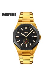 New Sport Wristwatch For Man SKMEI Top Brand Stainless Steel Waterproof Watches Men Watch Military Quartz Wristwatch Montre Homme