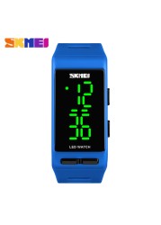 SKMEI Sports Digital Women's Watch Fashion Casual Waterproof Lady Wristwatch PU Strap Alarm Week Display Watches 1364