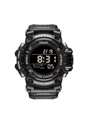 Sports Digital Watches 50M Waterproof Military SMAEL Watch Luminous Alarm Clock Led Big Dial Men's Watches 8046 Men's Wrist Watch