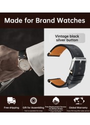 MAIKES Quick Release Watch Band Italy Vegetable Tanned Leather For Huawei Galaxy Watch 22mm Cow Watch Bracelet Leather Strap