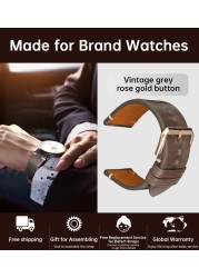 MAIKES Quick Release Watch Band Italy Vegetable Tanned Leather For Huawei Galaxy Watch 22mm Cow Watch Bracelet Leather Strap
