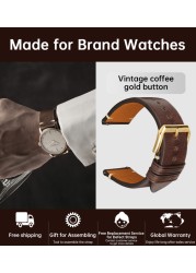 MAIKES Quick Release Watch Band Italy Vegetable Tanned Leather For Huawei Galaxy Watch 22mm Cow Watch Bracelet Leather Strap