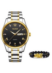 OLEVS - Luxury men's sport quartz watch, stainless steel men's watch, water resistant, men's gifts