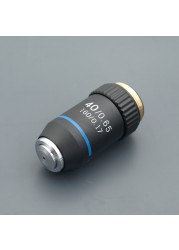 195 Black Achromatic Objective 4X 10X 20X 40X 60X 100X High Quality Microscope Objective Lens RMS 20.2mm Objective