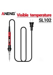 ANENG SL102 Electric Soldering Iron US/EU Plug Adjustable Temperature 220V Digital Display Portable Electric Soldering Tool