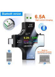 Digital Voltmeter Detector Digital Voltmeter Type C PD Bluetooth Voltmeter Ammeter Indicator Power Bank Charger Indicator