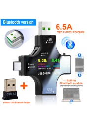 Digital Voltmeter Detector Digital Voltmeter Type C PD Bluetooth Voltmeter Ammeter Indicator Power Bank Charger Indicator