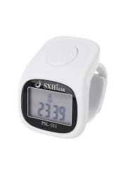 6 digital finger tally counter 8 channels with LED backlight time chanting prayer ring silicone electronic hand counter