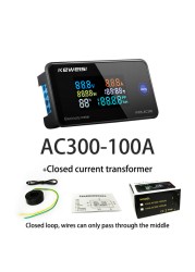 KWS-AC300 100A مقياس طاقة رقمي الفولتميتر مقياس التيار الكهربائي Wattmeter KWS السلطة مقياس الطاقة عداد كهربائي مع وظيفة إعادة تعيين