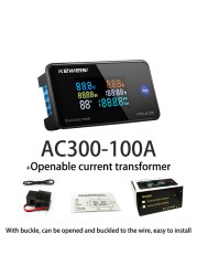 KWS-AC300 100A مقياس طاقة رقمي الفولتميتر مقياس التيار الكهربائي Wattmeter KWS السلطة مقياس الطاقة عداد كهربائي مع وظيفة إعادة تعيين