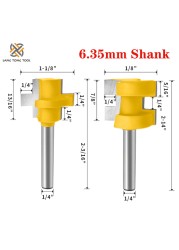 Milling Cutter for Wood Router Bits for Wood T-slot Square Teeth Tenon Wood Mills Milling Cutter Carving Knife Woodworking Tool