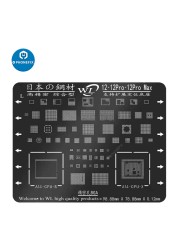 Black Steel BGA Stencil Stencil For iPhone 11 12 Pro Max XS XS MAX XR X 8P 8 7P 7 6S 6 CPU IC Chip Tin Soldering Mesh