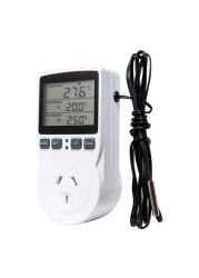 Multifunctional digital thermostat, European plug, temperature controller, outlet with timer switch