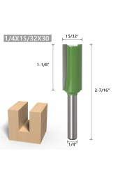 1-7pcs 1/4 inch single shank double flute straight bit milling cutter for wood 6mm tungsten carbide router bits wood tool set