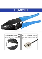 HS-05H Coaxial Cable Crimping Pliers Kit for SMA/BNC RG58, 59, 62, 174,8, 11, 188, 233 and Crimper Cutter Stripper Tools