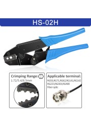 HS-05H Coaxial Cable Crimping Pliers Kit for SMA/BNC RG58, 59, 62, 174,8, 11, 188, 233 and Crimper Cutter Stripper Tools