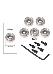 Durable steel bearing accessory kit, suitable for milling cutter heads and stem, 9 styles