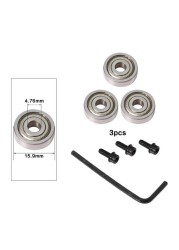 Durable steel bearing accessory kit, suitable for milling cutter heads and stem, 9 styles