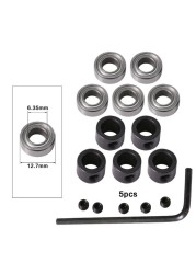 Durable steel bearing accessory kit, suitable for milling cutter heads and stem, 9 styles