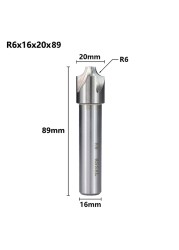 XCAN Angle Rounding End Mill R1.0-R12 HSS Radius Milling Cutter CNC Router Bit