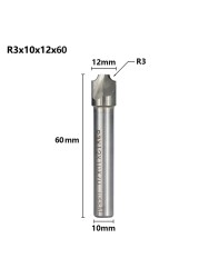 XCAN Angle Rounding End Mill R1.0-R12 HSS Radius Milling Cutter CNC Router Bit