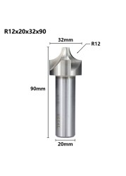 XCAN Angle Rounding End Mill R1.0-R12 HSS Radius Milling Cutter CNC Router Bit