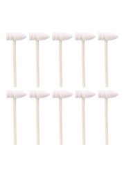 10pcs Wooden Hammers Toys for Chocolate Heart Breakable Hammer Small Hammer for Chocolate Crush Able to Heart Smooth Finish