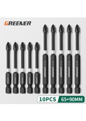 Green Impact Strong Magnetic Impulse Head Cross High Hardness Hand Drill Bit Screw Electric Screwdriver Set 50 65 70 90 150mm