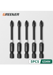 Green Impact Strong Magnetic Impulse Head Cross High Hardness Hand Drill Bit Screw Electric Screwdriver Set 50 65 70 90 150mm