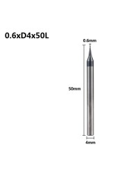 XCAN 1pc 0.2-0.9mm TiAIN Micro Flat End Mill 4mm Shank 4 Flute Milling Cutter HRC 55 Mirco Carbide CNC Engraving Bits Router Bit