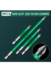 Greener Anti Slip Magnetic Impulse Head Cross High Hardness Hand Drill Bit Screw Electric Screwdriver Set 25 50 65 70 90 150mm PH2