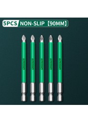 Greener Anti Slip Magnetic Impulse Head Cross High Hardness Hand Drill Bit Screw Electric Screwdriver Set 25 50 65 70 90 150mm PH2