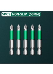 Greener Anti Slip Magnetic Impulse Head Cross High Hardness Hand Drill Bit Screw Electric Screwdriver Set 25 50 65 70 90 150mm PH2