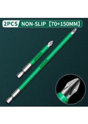 Greener Anti Slip Magnetic Impulse Head Cross High Hardness Hand Drill Bit Screw Electric Screwdriver Set 25 50 65 70 90 150mm PH2