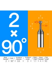 Tungsten carbide steel chamfering cutter 60 120 90 degree up and down double-sided machining coated milling cutter chamfering tools