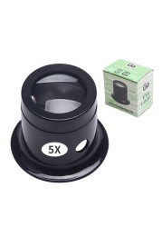 3X 5X 10X15X 20X Jewelry Eye Loupe Ring Magnifier Single Lens Magnifying Glass for Watchmakers