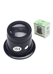 3X 5X 10X15X 20X Jewelry Eye Loupe Ring Magnifier Single Lens Magnifying Glass for Watchmakers