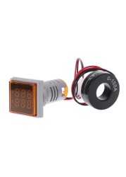 Square LED Digital Dual Display Voltmeter & Ammeter Voltage Gauge Current Meter AC 60-500V 0-100A D18