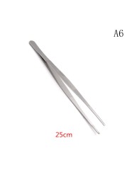 1pc Tweezers 12.5cm/14cm/16cm/18cm/20cm/25cm/30cm Stainless Steel Medical Dental Precision Long Straight Forceps Forceps